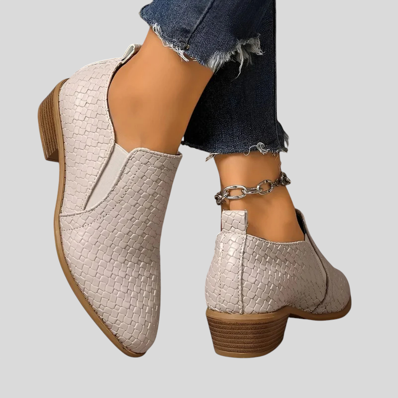 Aaliyah | Braided Ankle Boots with Block Heel