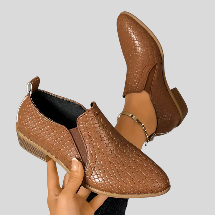 Aaliyah | Braided Ankle Boots with Block Heel