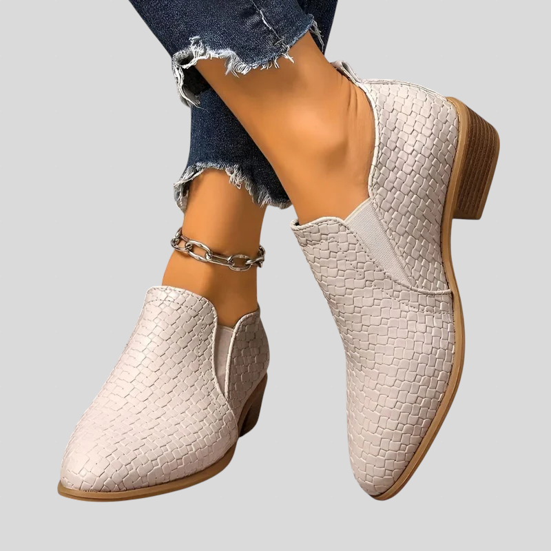 Aaliyah | Braided Ankle Boots with Block Heel