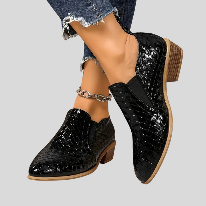 Aaliyah | Braided Ankle Boots with Block Heel