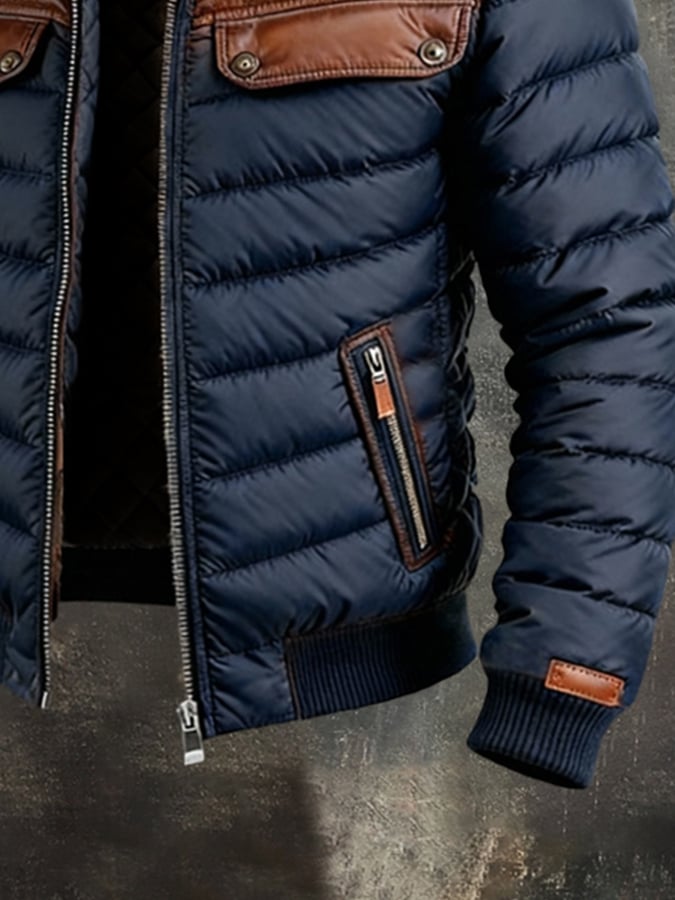 Alec | Quilted Jacket with Leather Accents