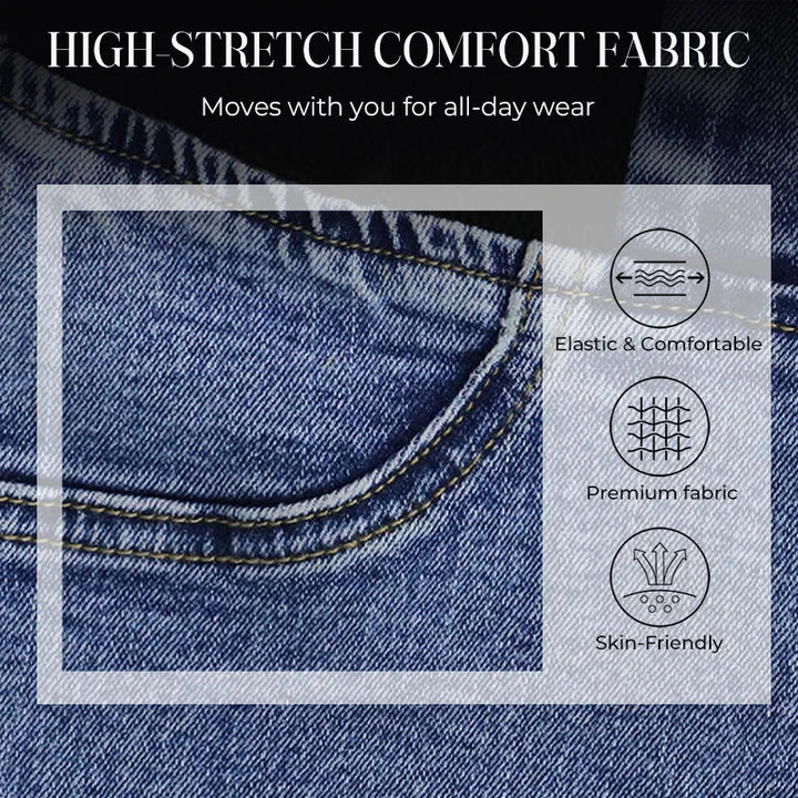 Alexandra | High Waisted Flare Stretch Denim Pants