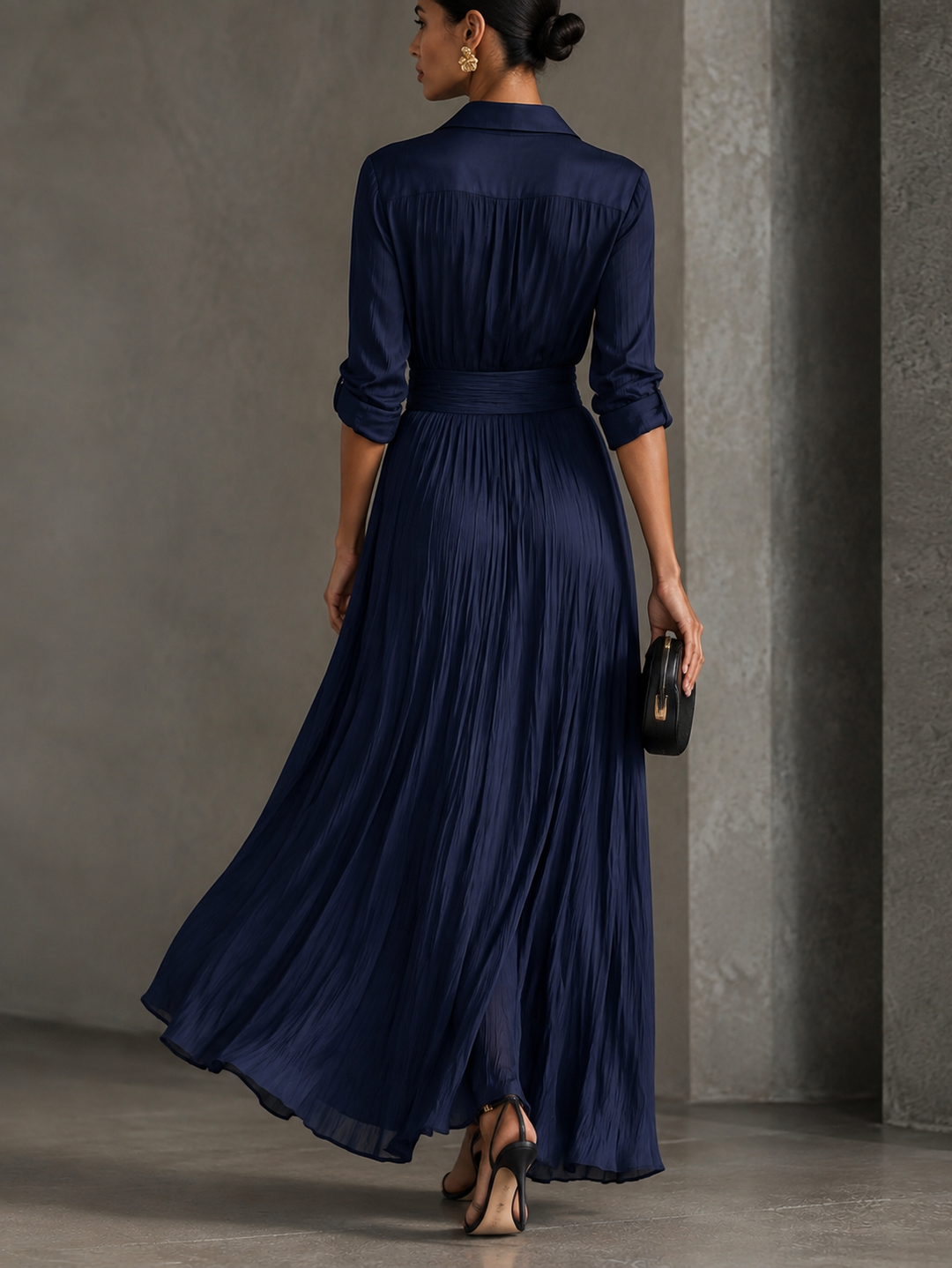 Allegra | Tie-Waist Shirt Maxi Dress