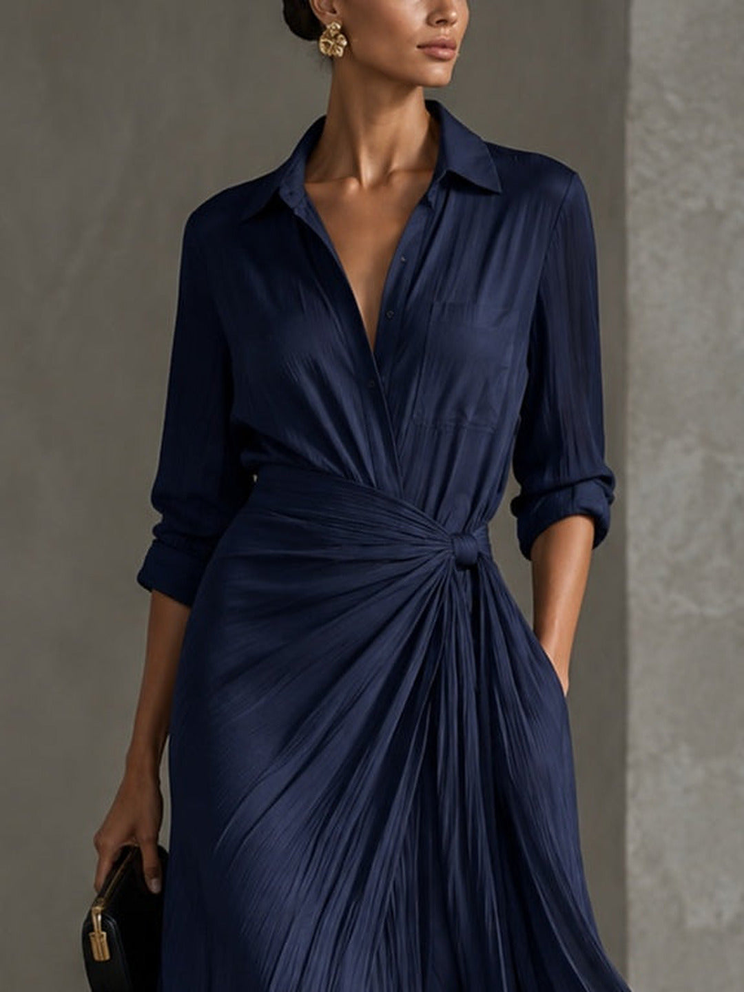 Allegra | Tie-Waist Shirt Maxi Dress