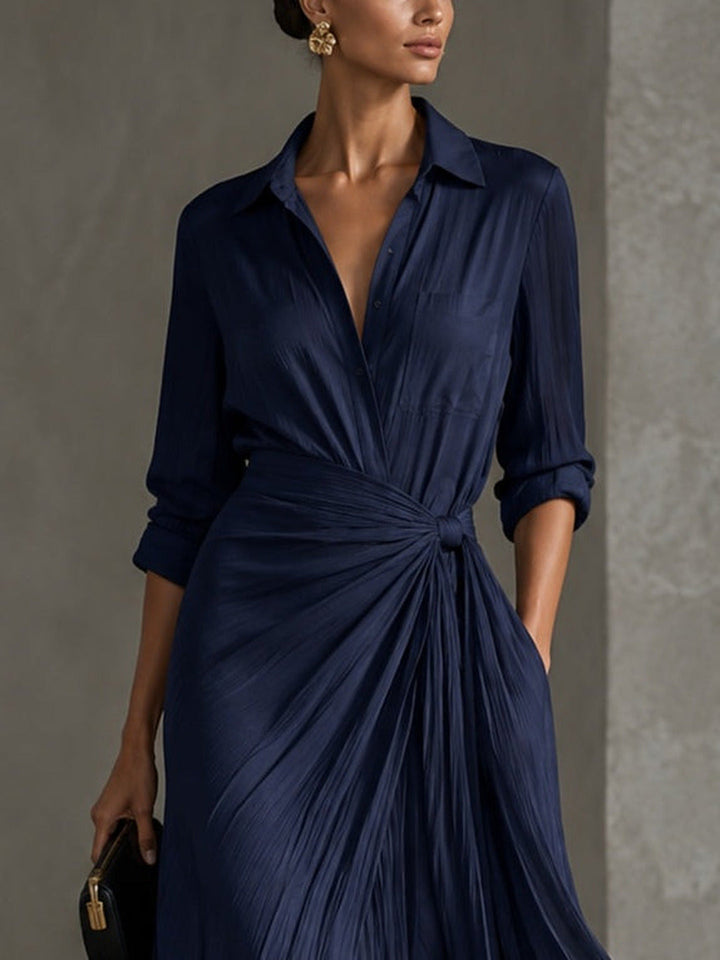 Allegra | Tie-Waist Shirt Maxi Dress