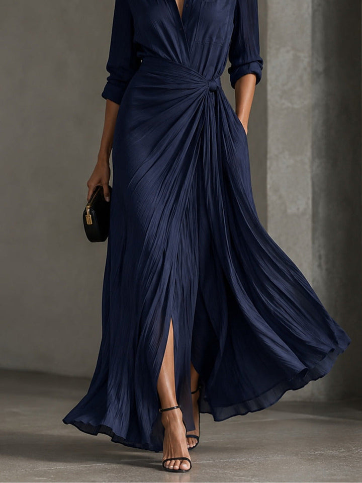 Allegra | Tie-Waist Shirt Maxi Dress