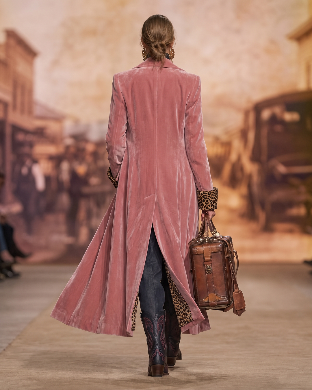 Arabella | Longline Tailored Velvet-Effect Coat