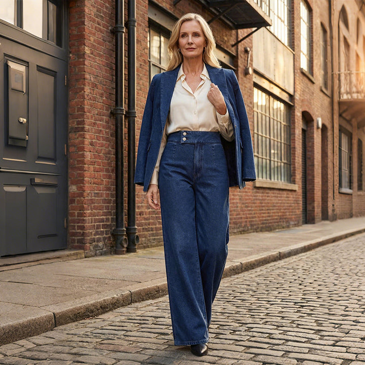 Aria | High-Waist Wide Leg Jeans