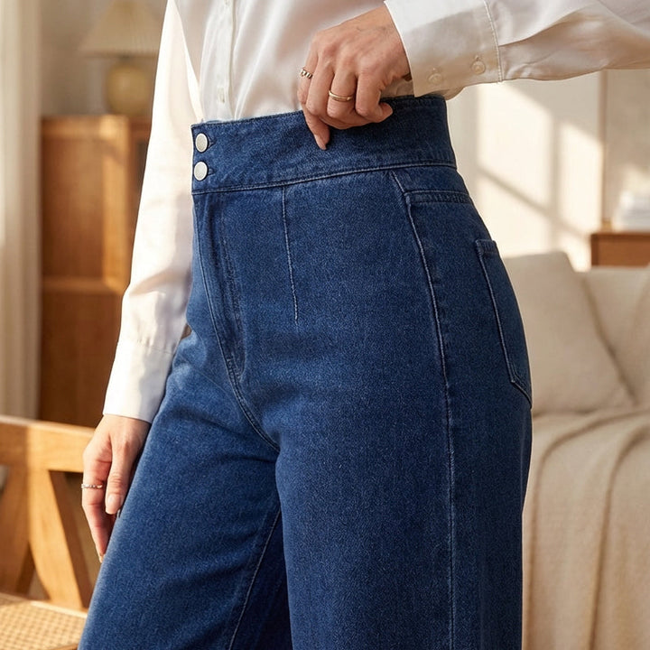 Aria | High-Waist Wide Leg Jeans