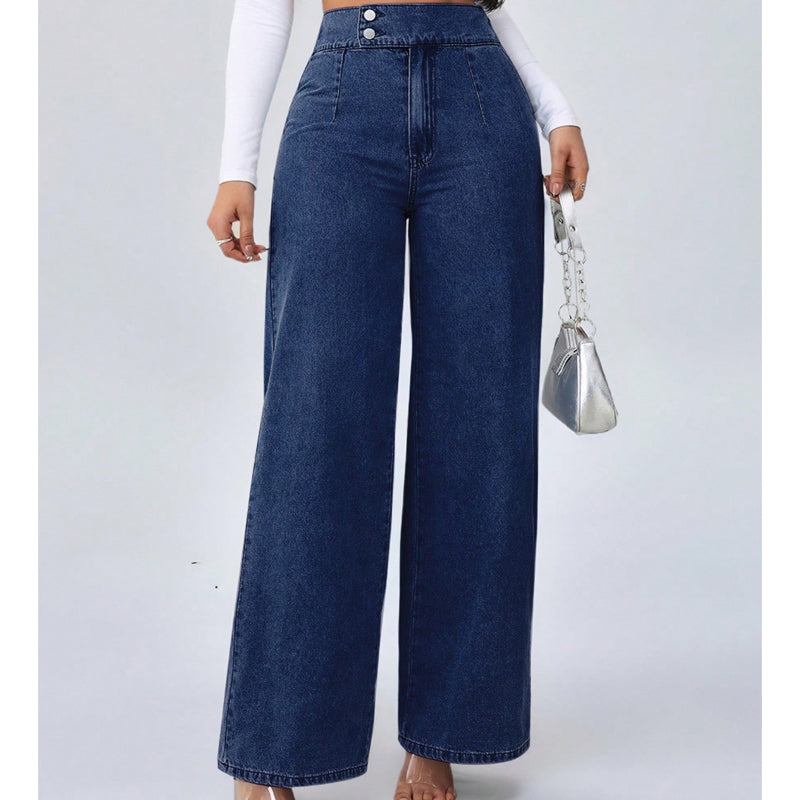 Aria | High-Waist Wide Leg Jeans