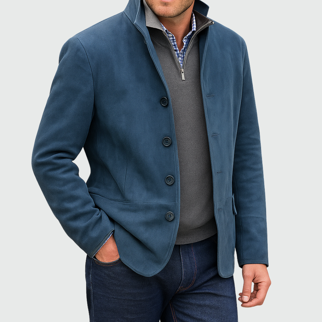 Asher | Classic Suede Button Jacket
