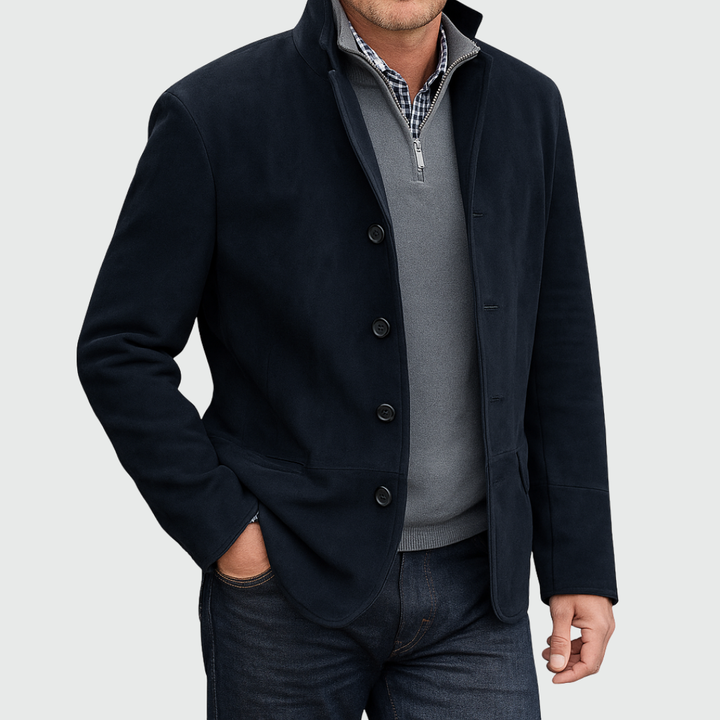 Asher | Classic Suede Button Jacket