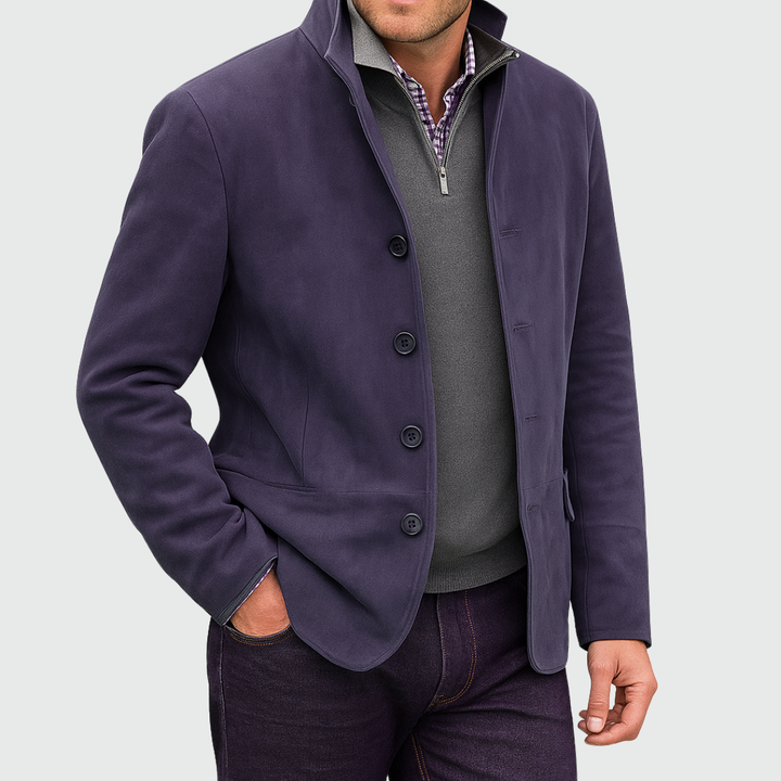 Asher | Classic Suede Button Jacket