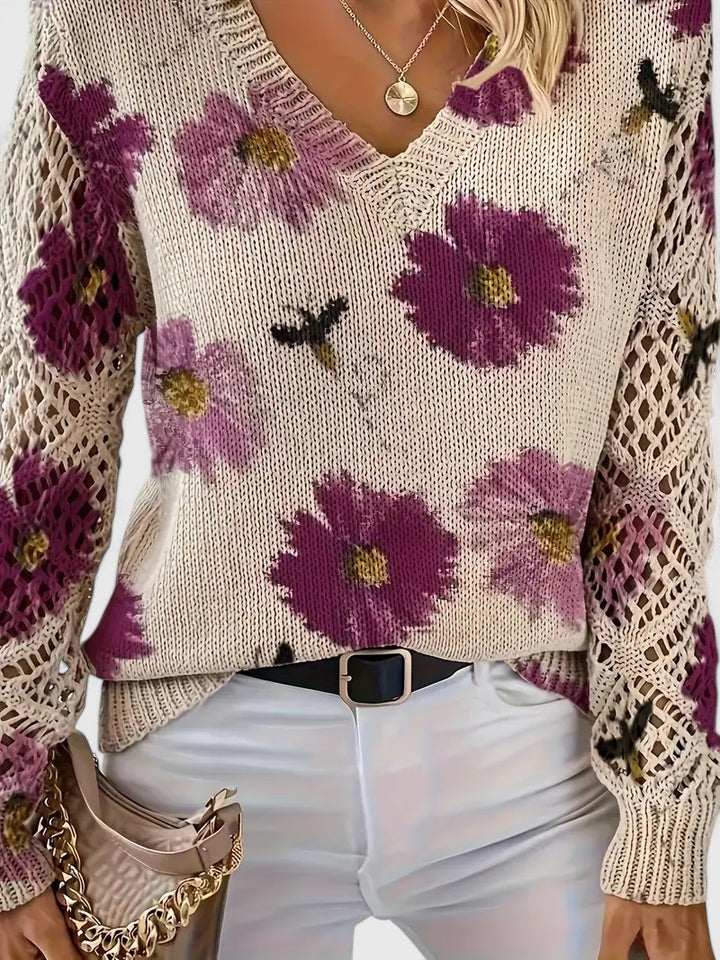 Aurelia | Elegant Floral Sweater