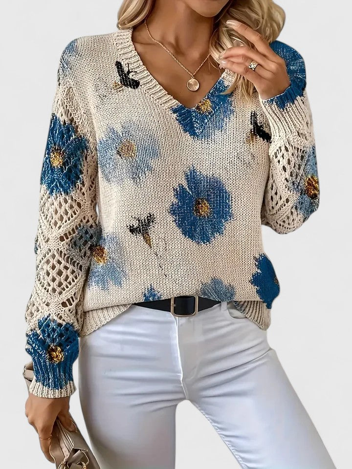 Aurelia | Elegant Floral Sweater