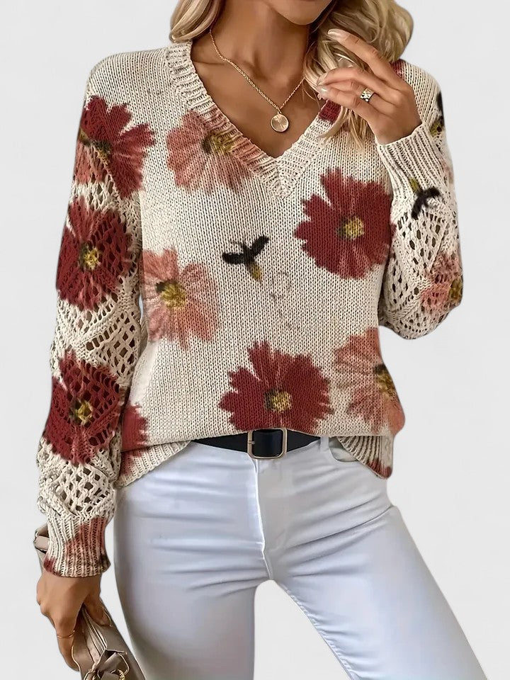 Aurelia | Elegant Floral Sweater