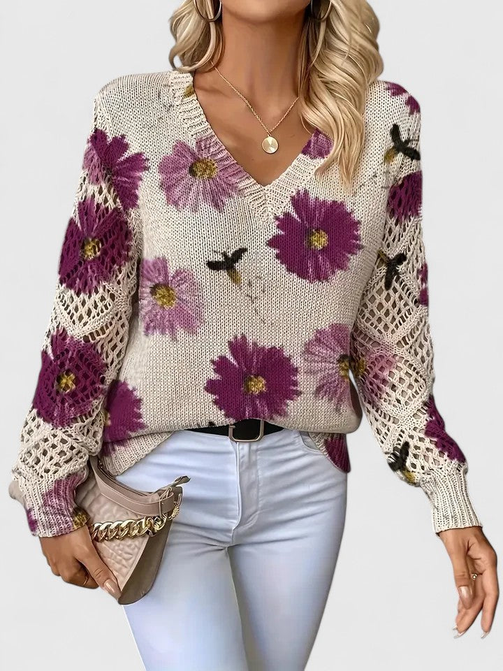 Aurelia | Elegant Floral Sweater