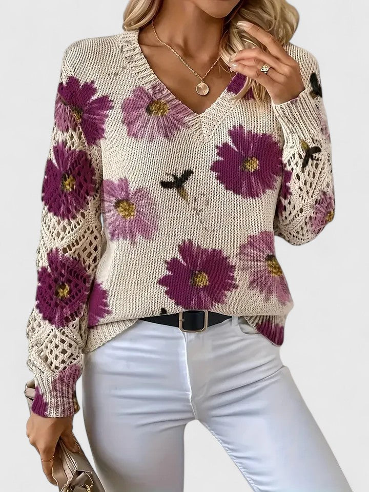 Aurelia | Elegant Floral Sweater