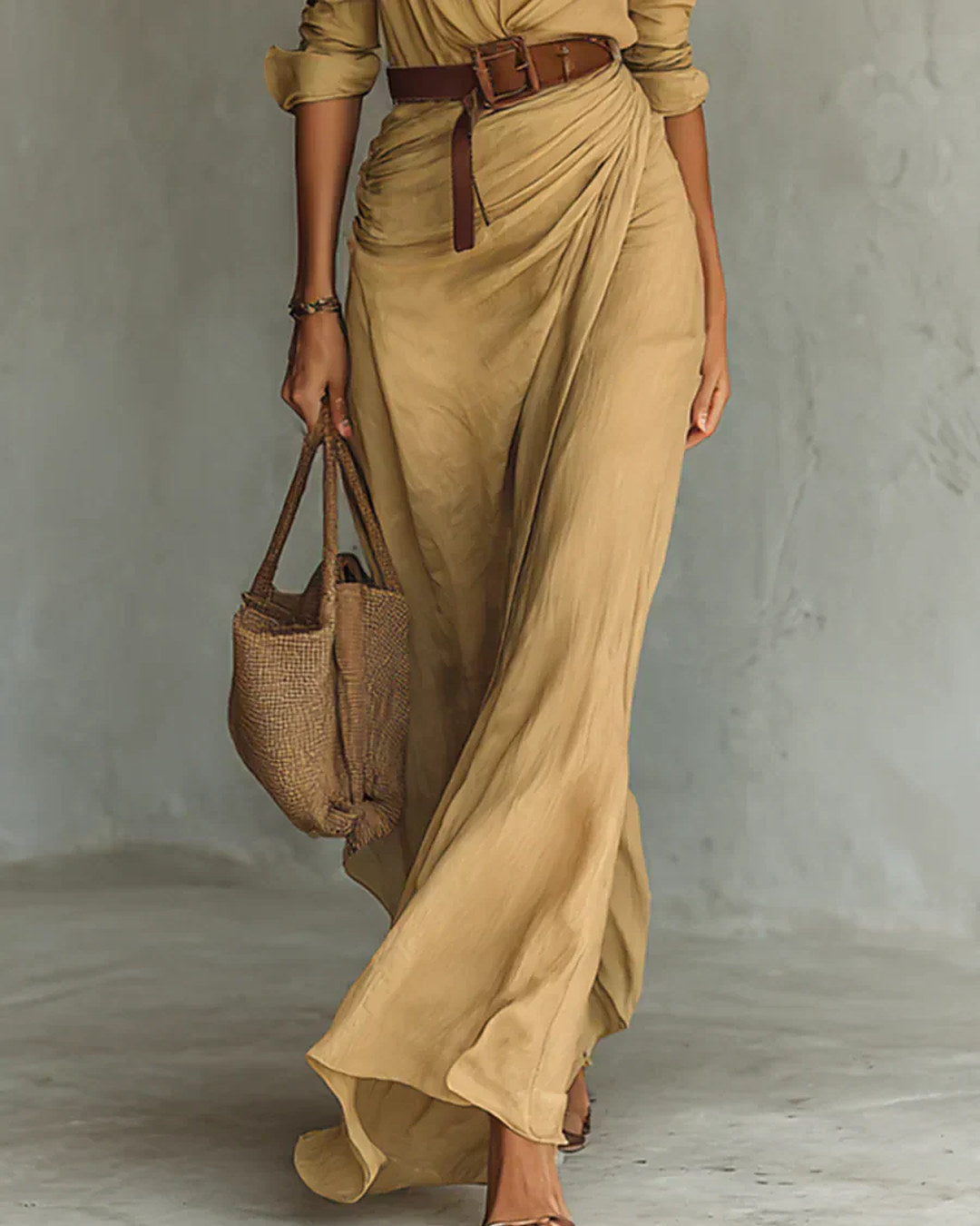 Camilla | Belted Maxi Shirt Dress