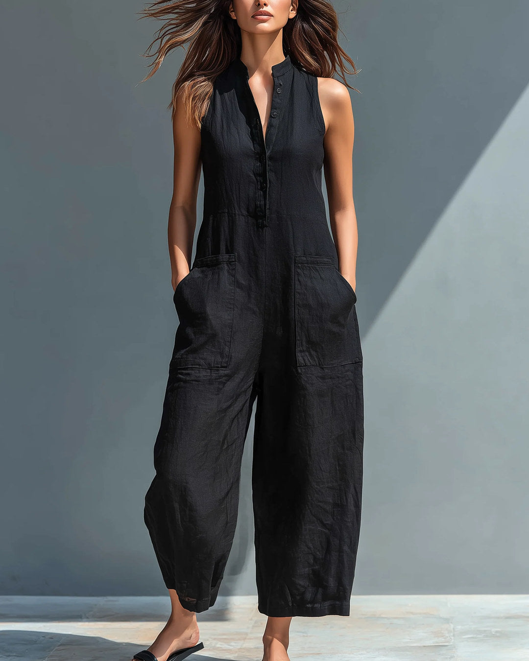 Carlotta | Sleeveless Utility Jumpsuit
