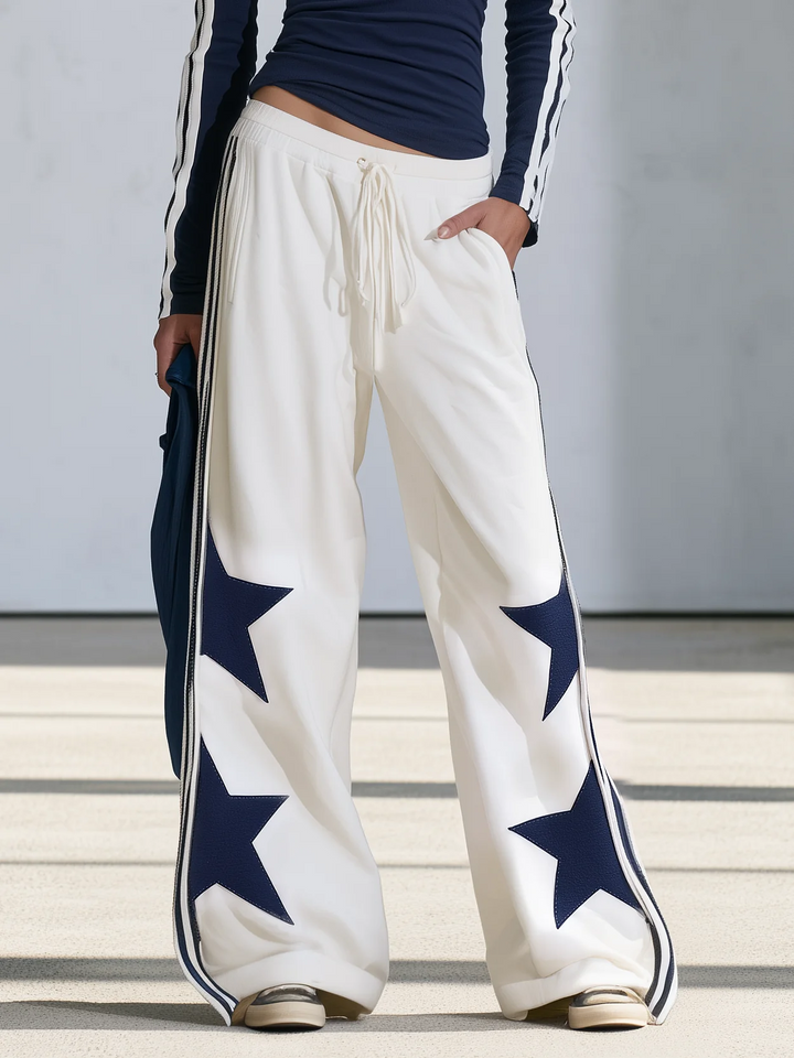 Carlotta | Star Print Top & Wide-Leg Pants Set