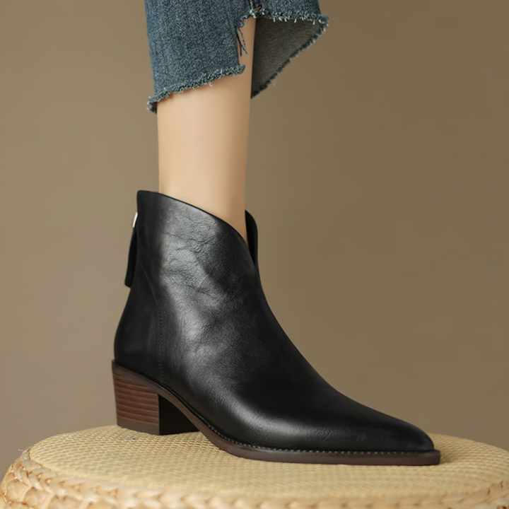 Carmelle | Low Heel Luxury Ankle Boots