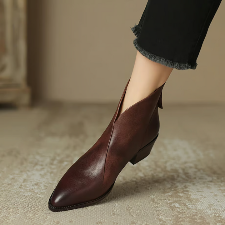 Carmelle | Low Heel Luxury Ankle Boots