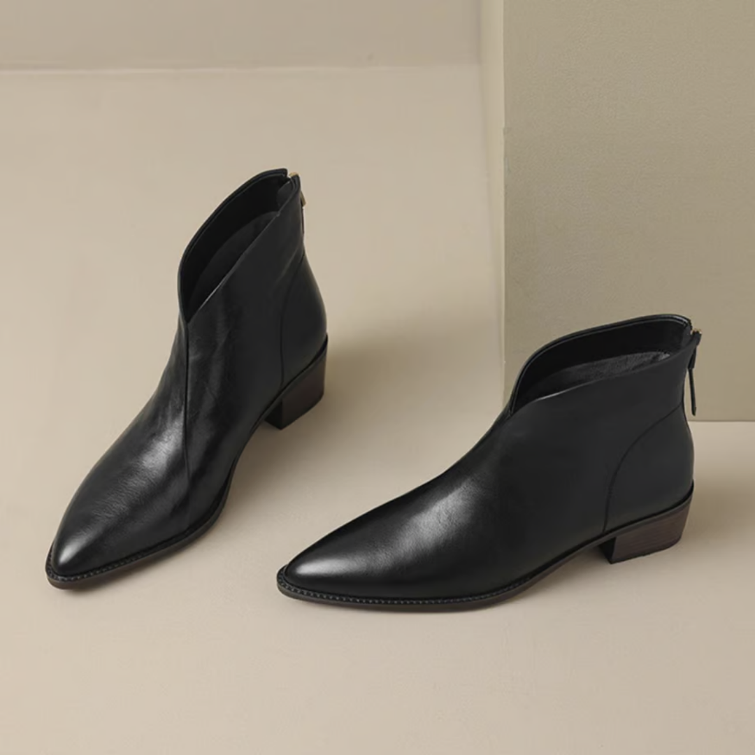 Carmelle | Low Heel Luxury Ankle Boots