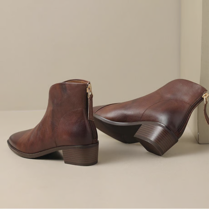 Carmelle | Low Heel Luxury Ankle Boots