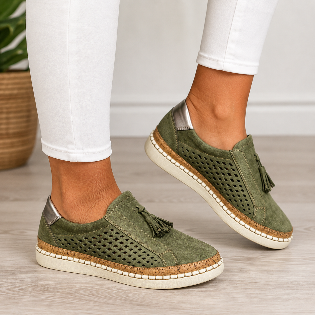 Christine | Tassel Suede Loafers