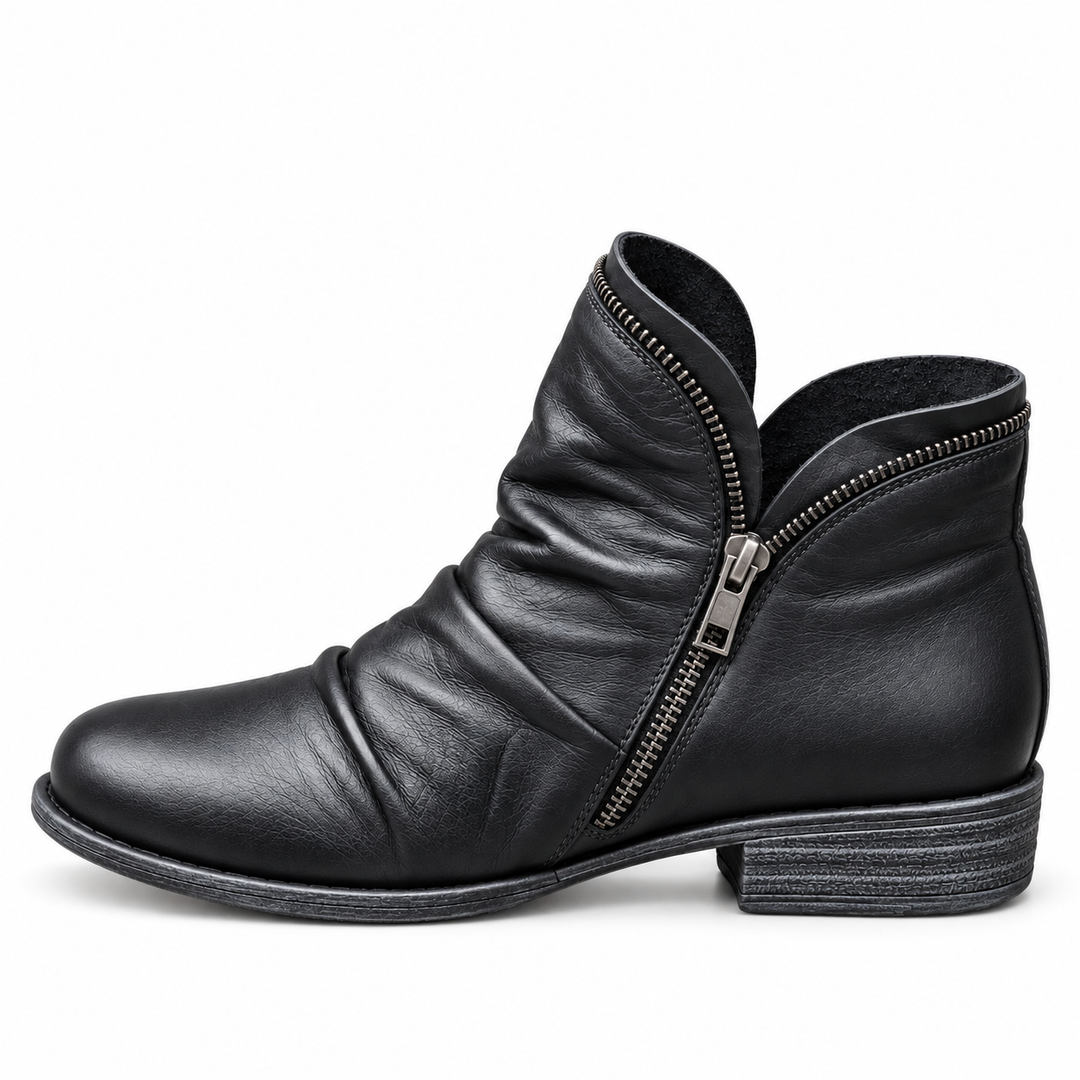 Clementine | Textured Ankle Boots