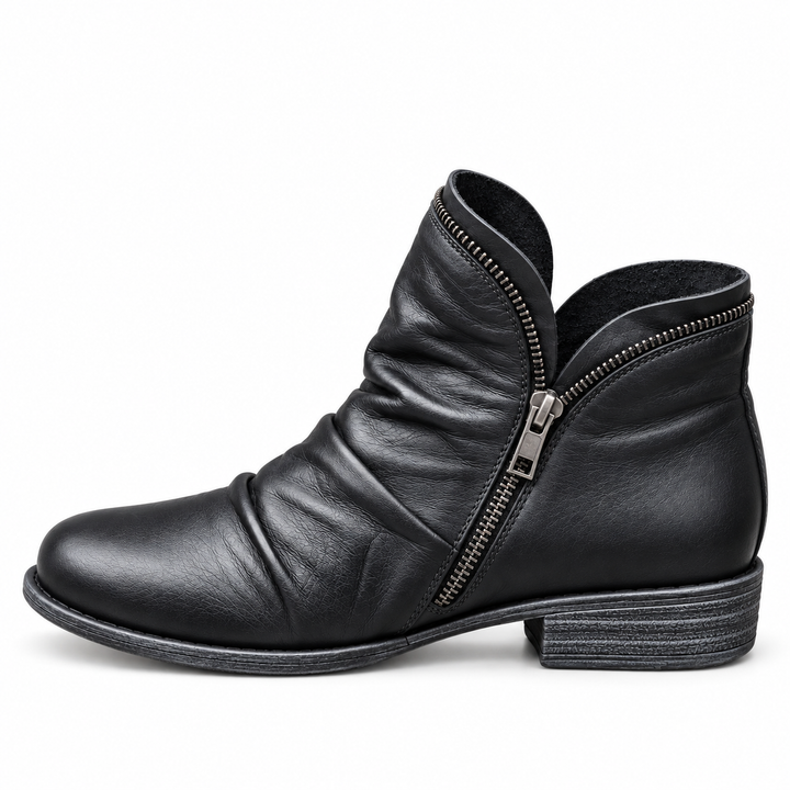 Clementine | Textured Ankle Boots