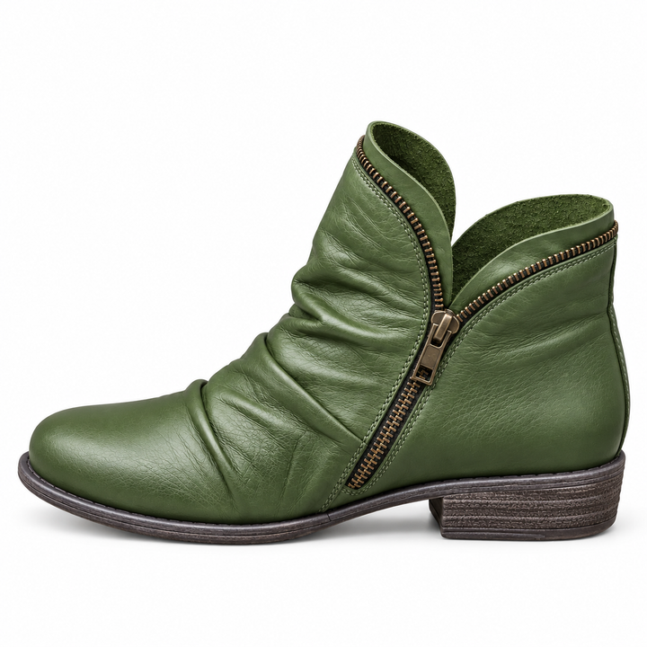 Clementine | Textured Ankle Boots