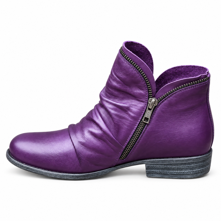 Clementine | Textured Ankle Boots