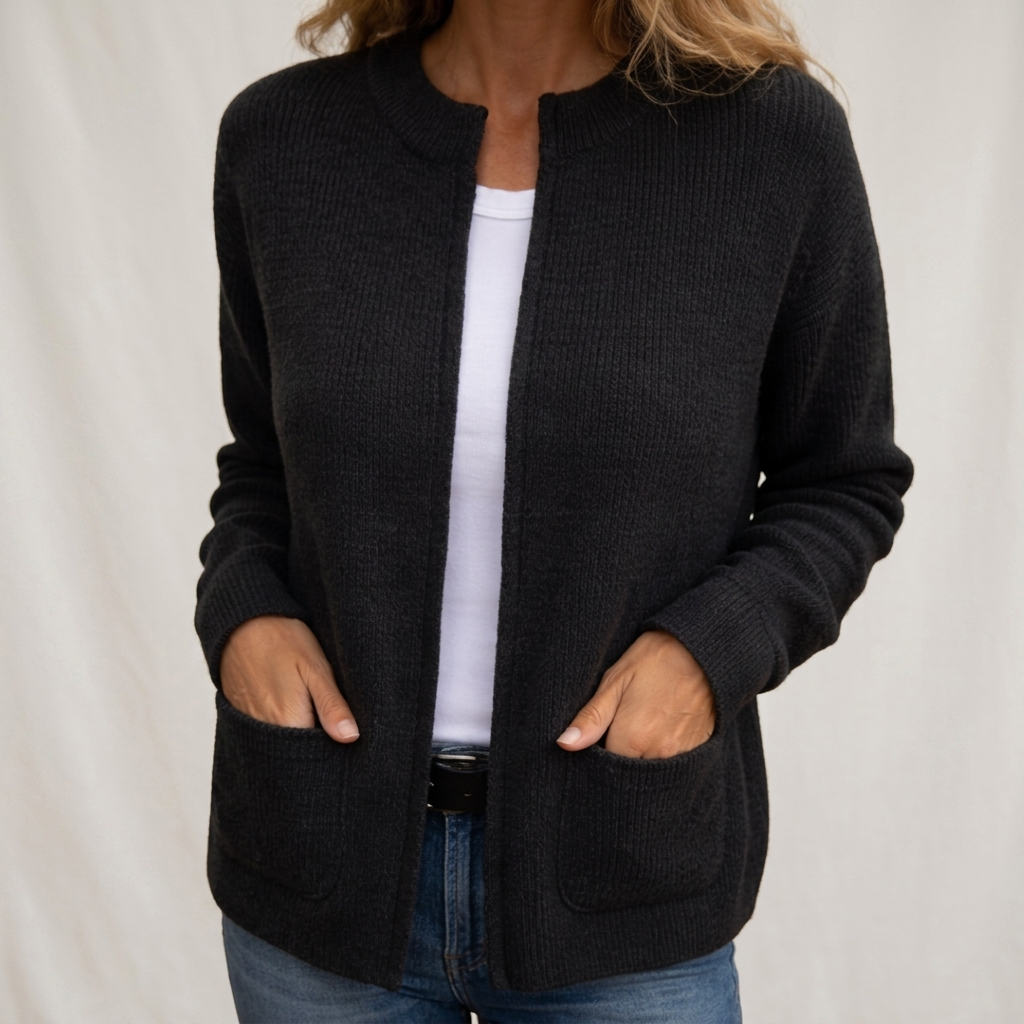 Cosette | Zip-Up Knit Cardigan