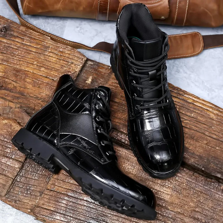 Dante | Croc Leather Boots