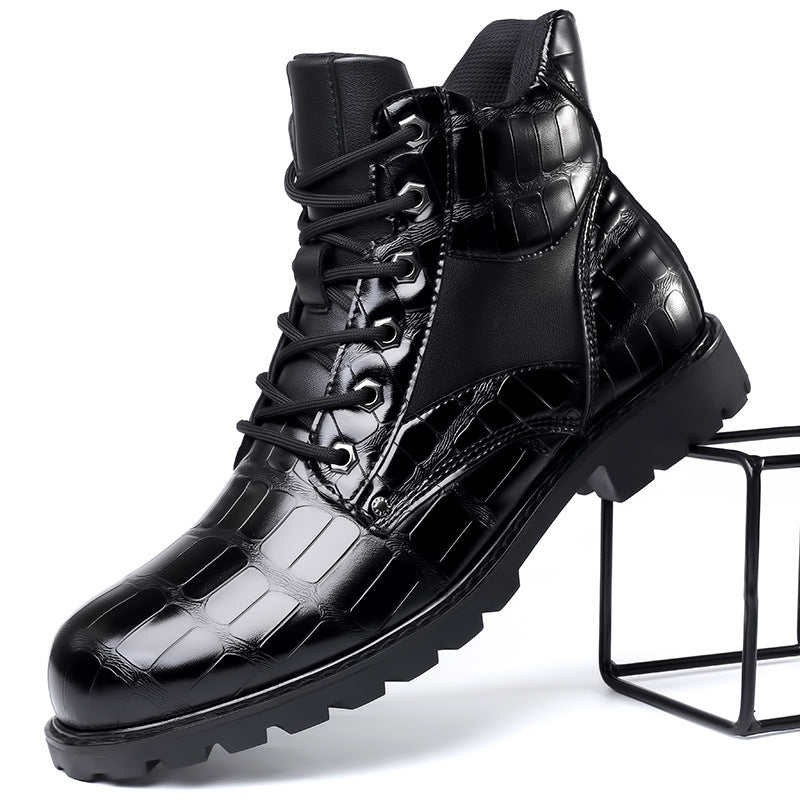 Dante | Croc Leather Boots