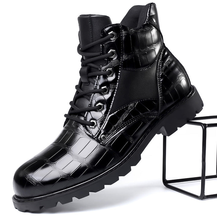Dante | Croc Leather Boots