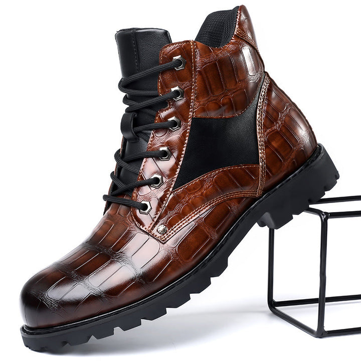 Dante | Croc Leather Boots