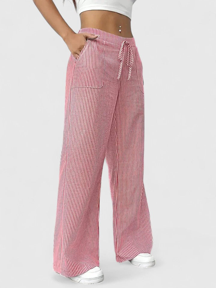 Dany | Wide Breathable Pants with Elegant Details