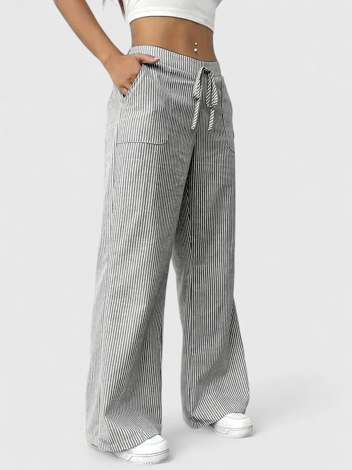 Dany | Wide Breathable Pants with Elegant Details