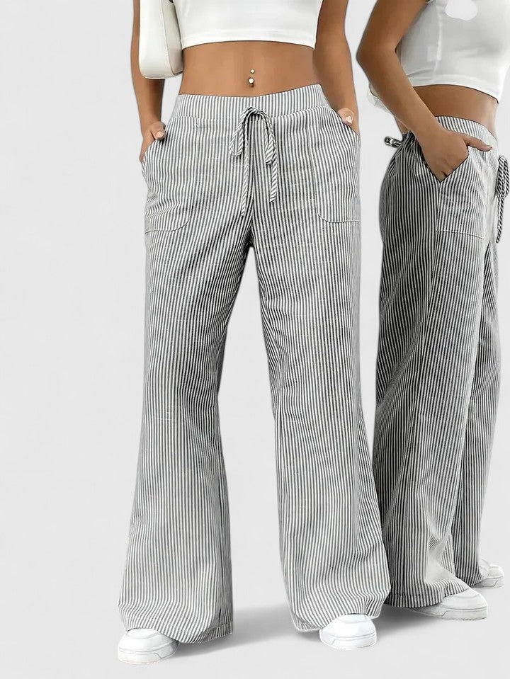Dany | Wide Breathable Pants with Elegant Details