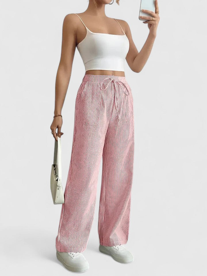 Dany | Wide Breathable Pants with Elegant Details