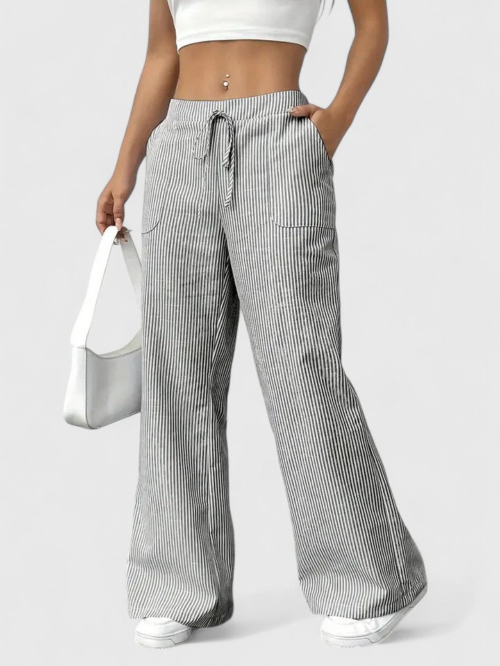 Dany | Wide Breathable Pants with Elegant Details