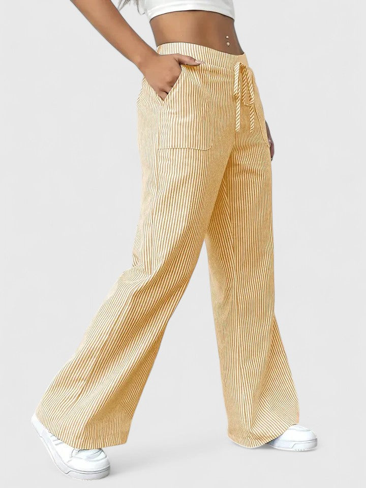 Dany | Wide Breathable Pants with Elegant Details