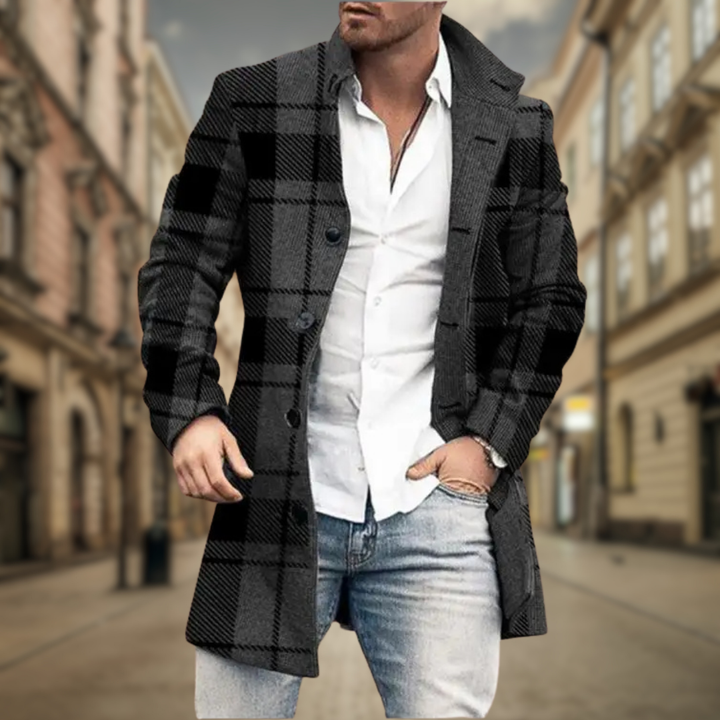 Daryl | Elegant Wool Blend Coat for Men