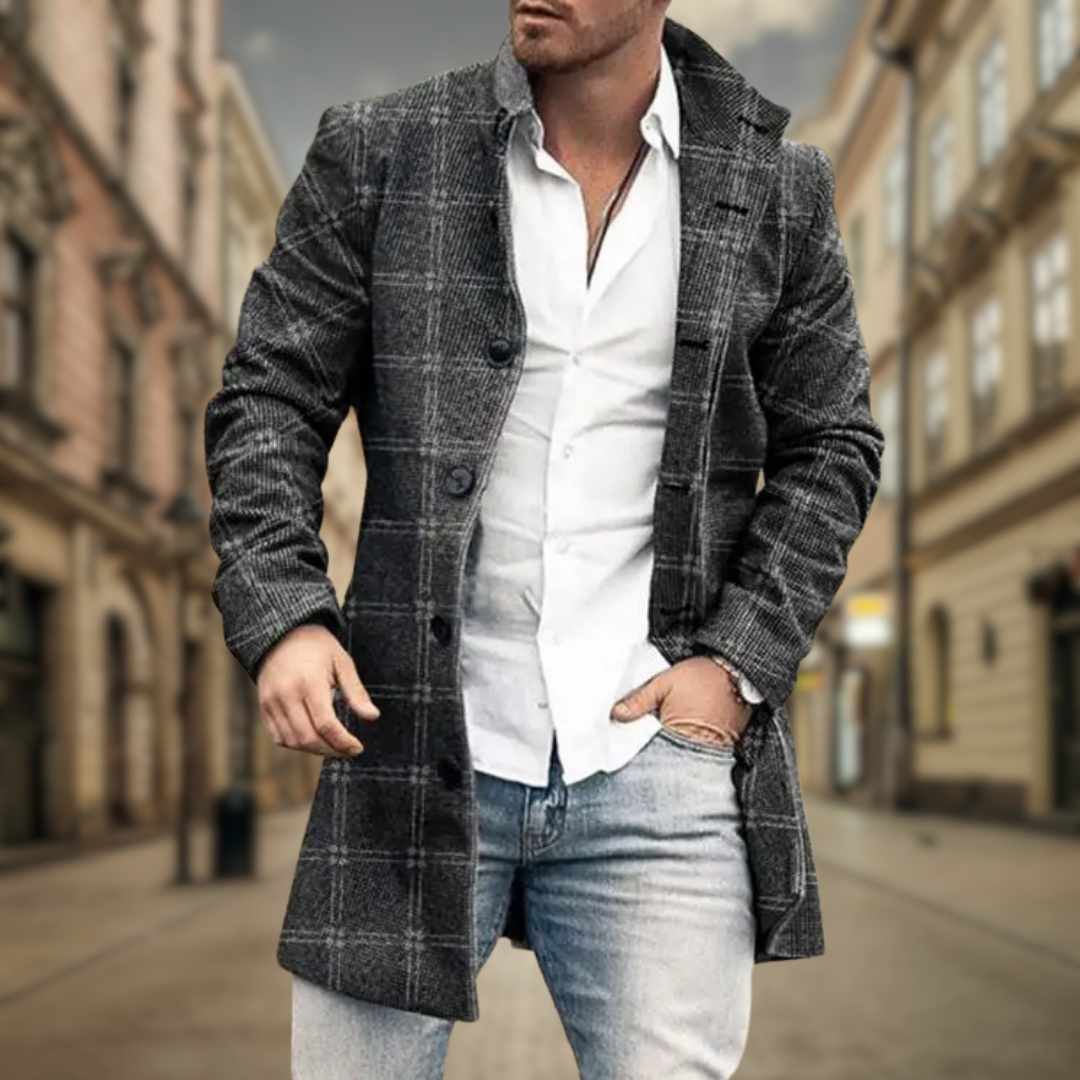 Daryl | Elegant Wool Blend Coat for Men
