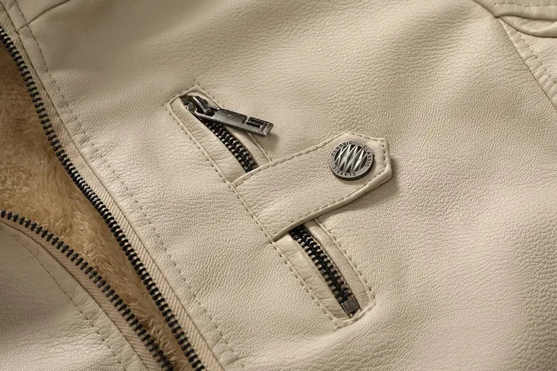 David | Hooded Leather Jacket