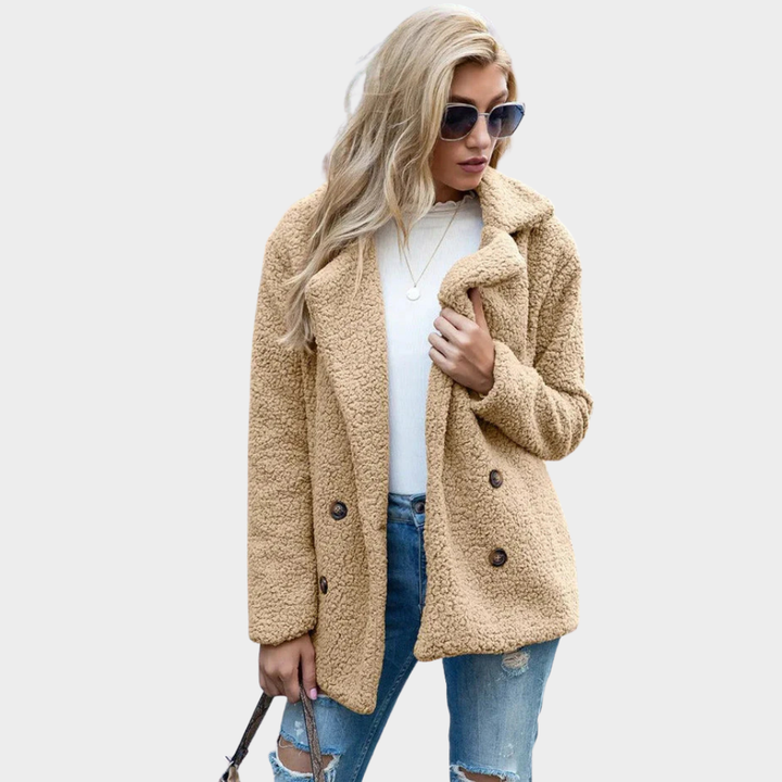 Delphine | Teddy Coat with Collar