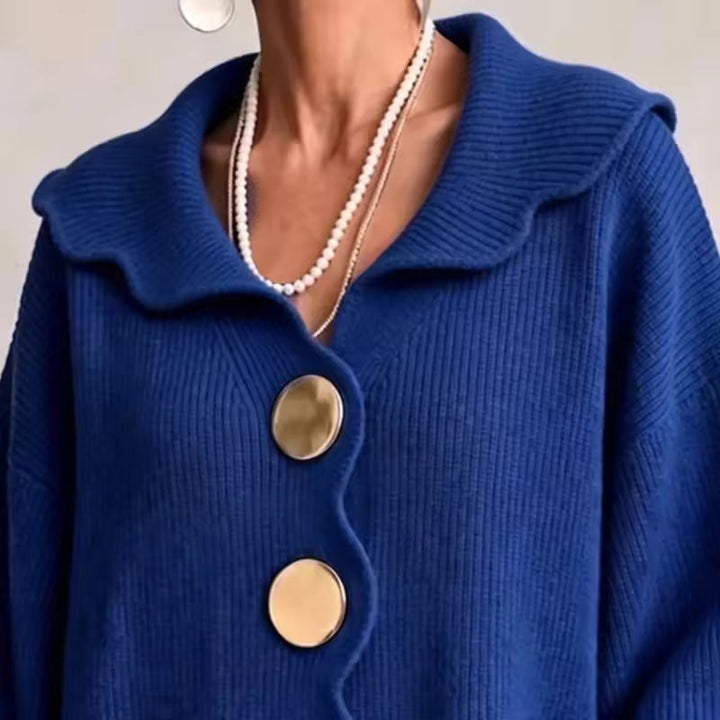 Elara | Ribbed Knit Button Cardigan